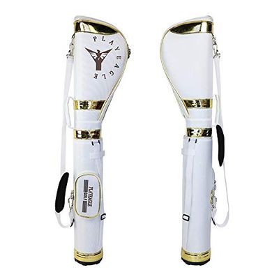 Professional Golf Club Bag, Elastic Stretch Stand Bag for Half Golf Club Set (White)