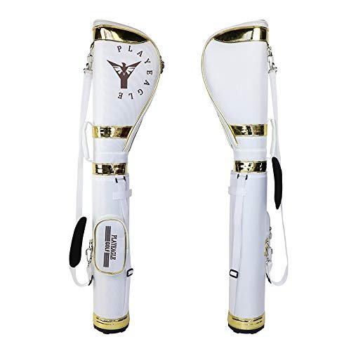 Professional Golf Club Bag, Elastic Stretch Stand Bag for Half Golf Club Set (White)