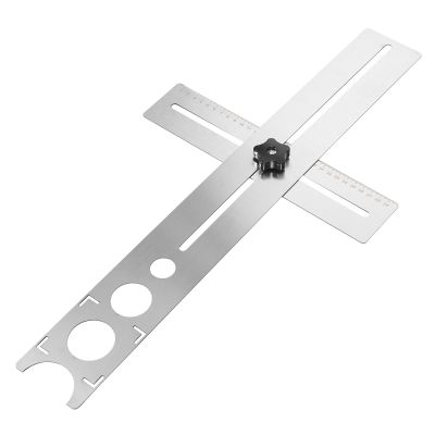Adjustable Tile Hole Locator, Stainless Steel and Plastic
