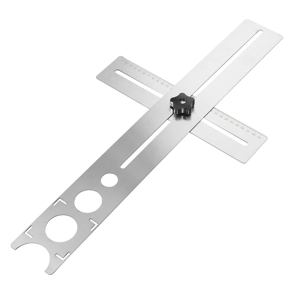 Adjustable Tile Hole Locator, Stainless Steel and Plastic
