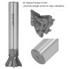 30 mm Cutter Diameter, 60° Cutting Angle, Carbide Dovetail Cutter, 6-Flute Slot Cutter with Universal Straight Shank for Machining Alloy... view 3