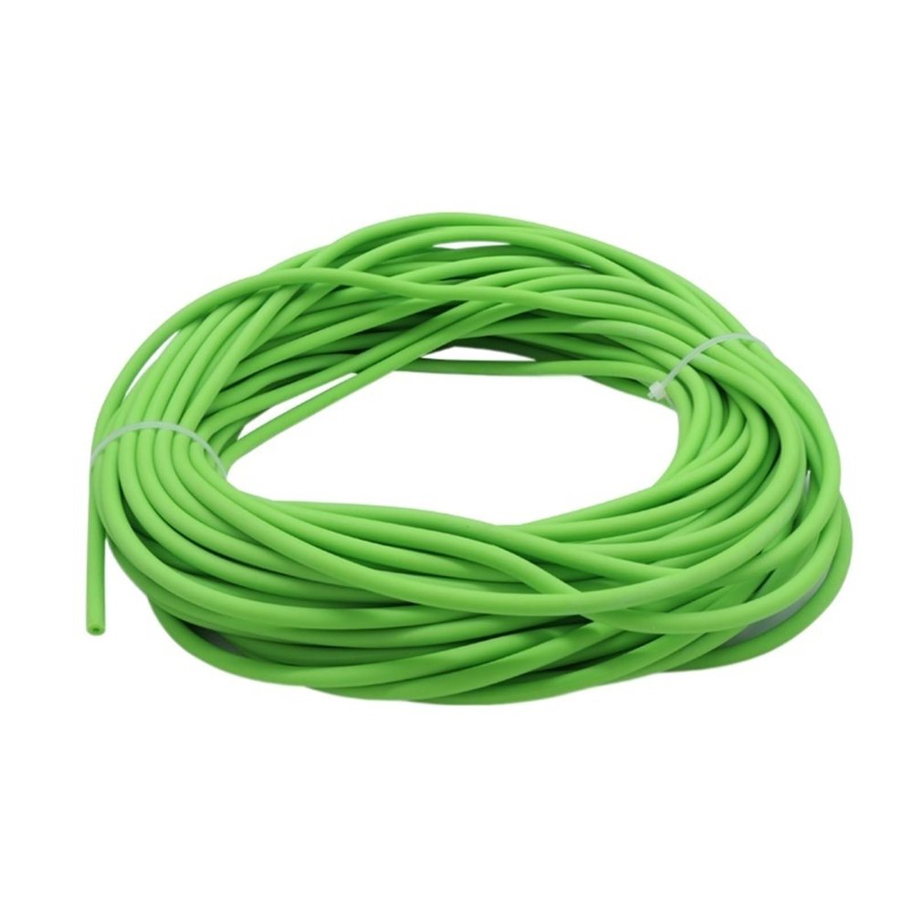 Silicone Rubber Air Hose, 1 m Highly Elastic Tube for Liquid Transfer (Green, 2 mm ID x 5 mm OD)