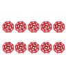 Red Cast Iron Shutoff Handwheels, 10-Piece Set, Flat Base view 1