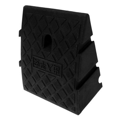 MALUGOGO Black Rubber Threshold Ramp with Non-Slip Surface for Truck Loading and Driveways, Includes Screws