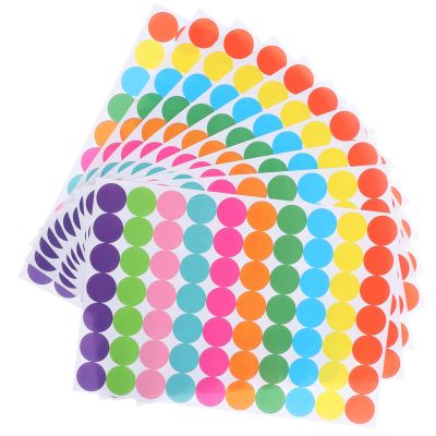 OATIPHO 20 Sheets Colorful Round Paper Dot Stickers, 1.9 cm