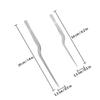 BESTOYARD 2-Piece Stainless Steel Cooking Tweezers for Precise Fish Bone Removal and Western Dishes view 2