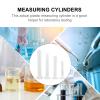 Generic 250 mL Plastic Graduated Cylinders with Hexagonal Base, Transparent, 4-Pack view 3