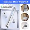 304 Stainless Steel Waterfall Spillway with Pipe Connectors, 106.7 cm view 4