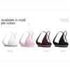 HongHeFu Sexy Wireless Yoga Bra, Fitted Deep V-Neck, White, Medium view 2