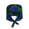 Woshuwo Tropical Palm Leaves in Neon Green-Blue, Work Cap with Sweatband view 2