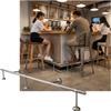 HGOuhK Stainless Steel Bar Foot Rail Set, 1.5 m/4.92 ft, Silver view 1