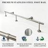 HGOuhK Stainless Steel Bar Foot Rail Set, 1.5 m/4.92 ft, Silver view 3