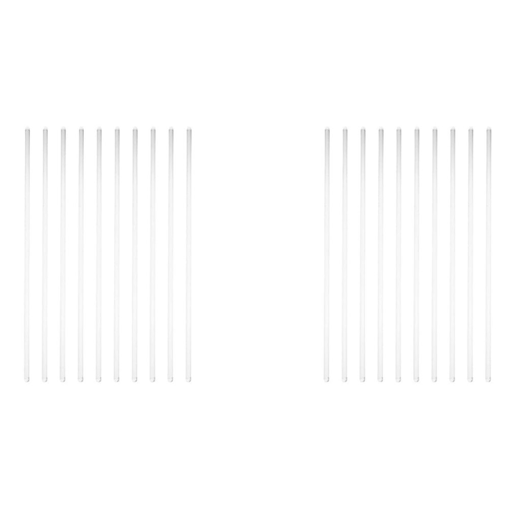 Glass Stirring Rods, 20 Borosilicate Glass Rods, Transparent Straight Rods (5 x 150 mm)