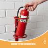 HOMSFOU Iron Fire Extinguisher Holder for 4 kg Powder Extinguishers, Adjustable Guide Rails, Double-Hole Mounting, 3-Pack view 3