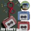 QOXEZY Mini Cassette Recorder Keychain, Retro Style, Portable, Red view 3
