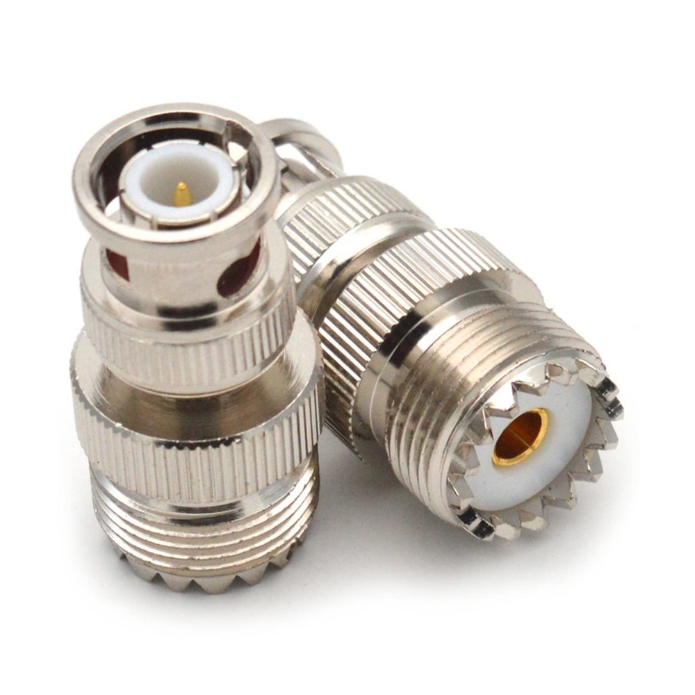 Elnwnnkc BNC Plug to SO239 UHF Jack PL-259 Coaxial Adapter