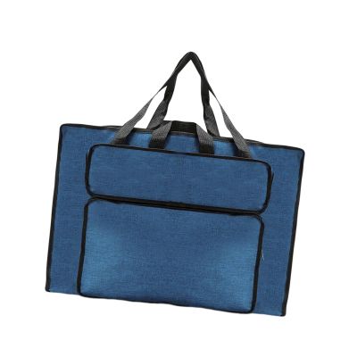yuwqqoajv Waterproof Nylon Art Portfolio Bag with Spacious Compartment, Blue