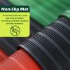 QUSYZD Insulating Rubber Mat for Electrical Safety, Non-Slip High-Voltage Floor Mat, Waterproof Cabinet Mat, Green, 0.6 m x 2 m (2 ft x 6.6 ft) view 3