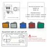 PKNVKZIDK 16 mm Rectangular Illuminated Power Push Button Switch, LA16-J-11D/LA16-J-11S, 5 Pins, Blue, Momentary, 6 V view 3