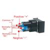 PKNVKZIDK 16 mm Rectangular Illuminated Power Push Button Switch, LA16-J-11D/LA16-J-11S, 5 Pins, Blue, Momentary, 6 V view 4