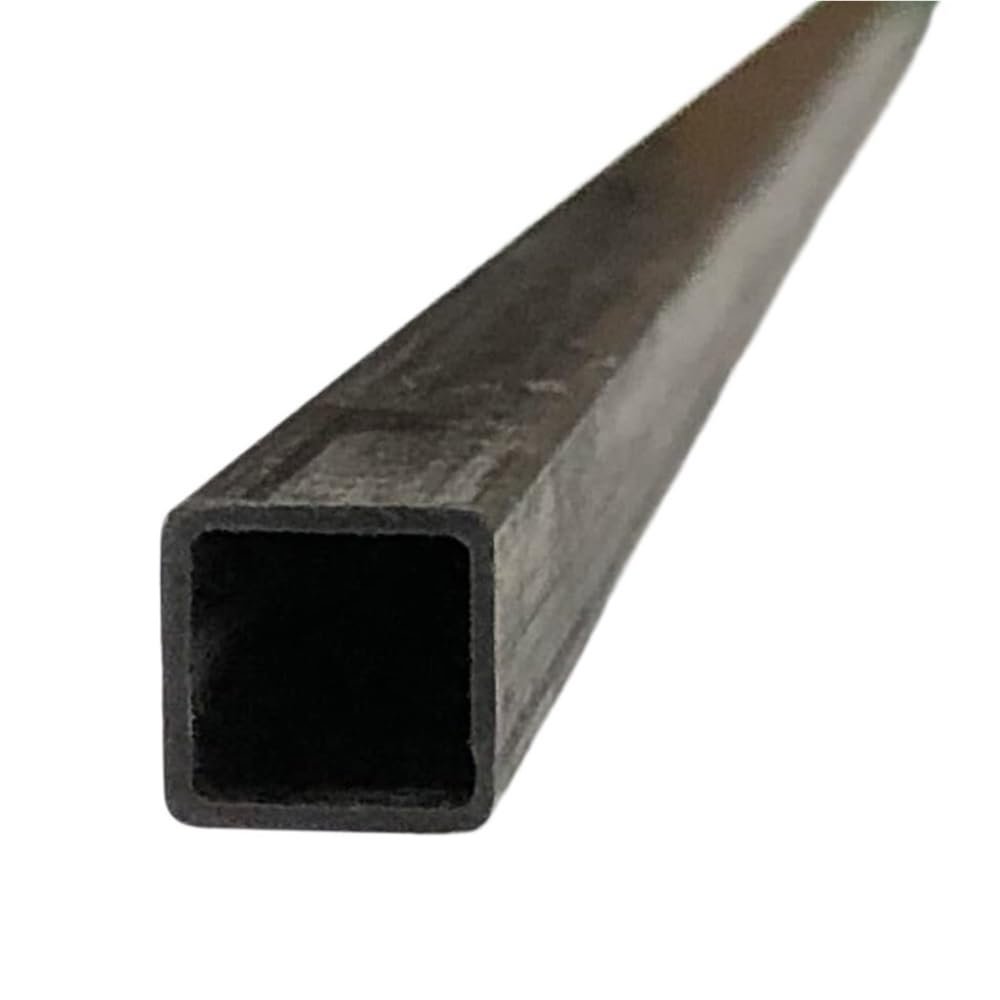 10 Black Matte Carbon Fiber Hollow Tubes, 3 x 3 x 1000 mm, for Aircraft Models