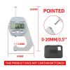Digital Thickness Gauge, Zinc Alloy Electronic LCD Micrometer, 0–10/20 mm view 2