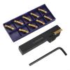 MGEHR2020-5 Right-Hand External Grooving Tool with MGMN500-M 5 mm Carbide Insert for Steel and Cast Iron Lathes, Includes Wrench view 2