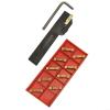 MGEHR2020-5 Right-Hand External Grooving Tool with MGMN500-M 5 mm Carbide Insert for Steel and Cast Iron Lathes, Includes Wrench view 4