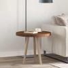 Kaloriko Dark Brown Solid Oak Tabletop, 60 cm Diameter, 4 cm Thick view 1