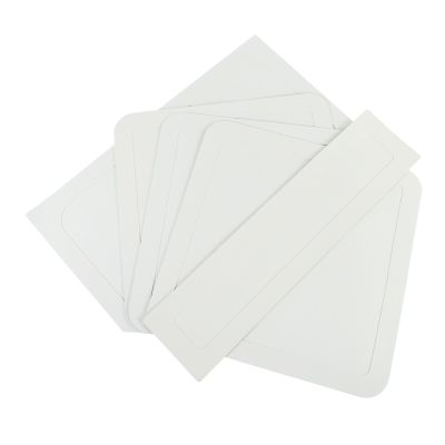 INOOMP 5-Piece Baseball Base Mat Set with Rubber Pitcher's Plate, White