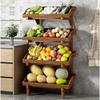 SXYKXYDL Mobile Storage Rack with Wooden Baskets view 1