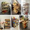 SXYKXYDL Mobile Storage Rack with Wooden Baskets view 3