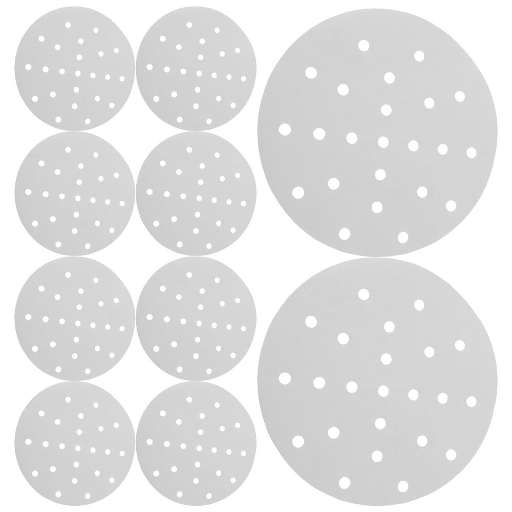 JEWEDECO 400-Piece Round Perforated Steamer Paper for Steamers and Air Fryers