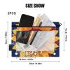 3-Ring Binder Pencil Pouches, 2-Pack, Waterproof, Clear Window, Storage Bag, Back-to-School Organizer, Thank You Veterans, Sunflower, U.S. Flag view 3