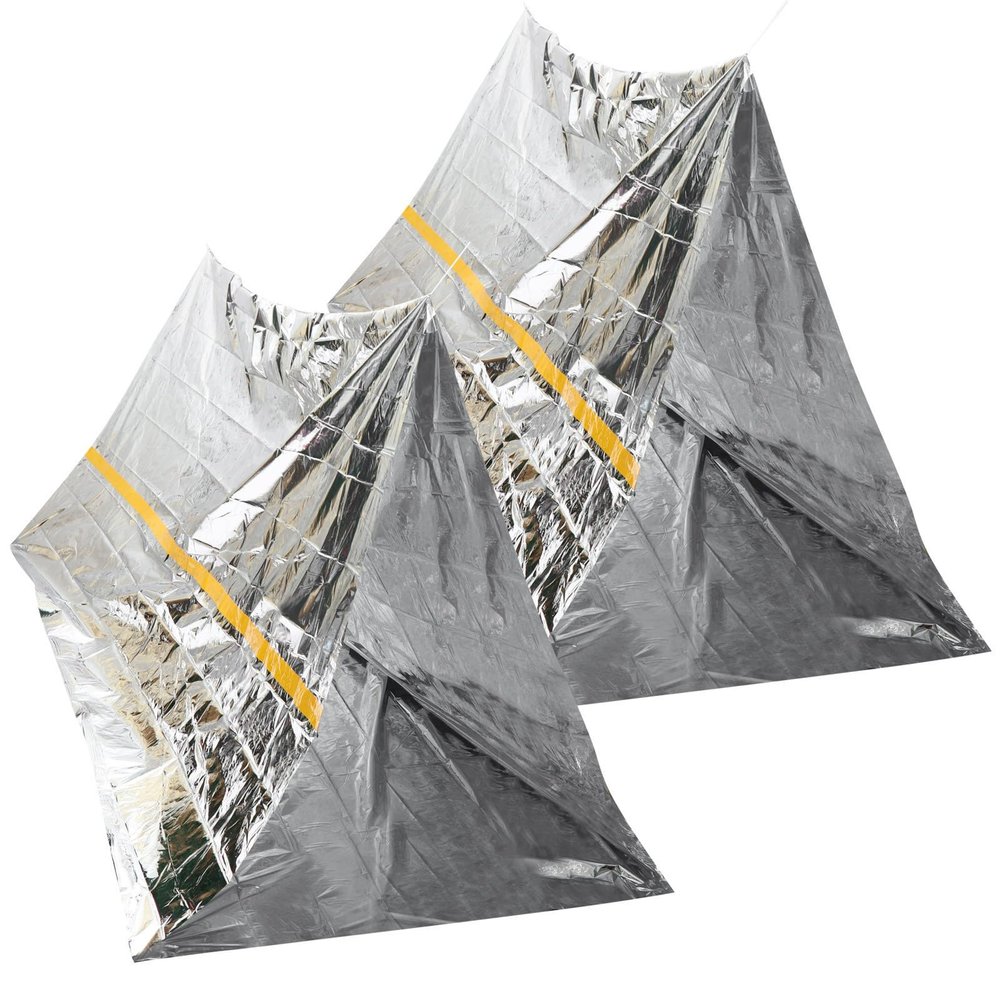 KAJNBN Emergency Tube Tent, 2-Pack, Disposable Emergency Shelter for Outdoor Use and Hiking