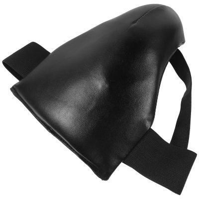 Reusable PU Groin Guard for Adults, Black