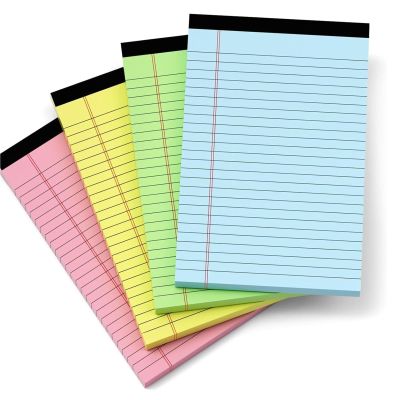 Lujauey Colored Notepads, 4-Pack, 12.7 x 20.3 cm, Lined