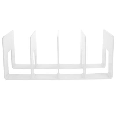 FELTECHELECTR Multifunctional Acrylic File Organizer, White Desktop Storage Rack