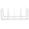 FELTECHELECTR Multifunctional Acrylic File Organizer, White Desktop Storage Rack view 1