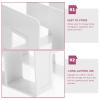 FELTECHELECTR Multifunctional Acrylic File Organizer, White Desktop Storage Rack view 3
