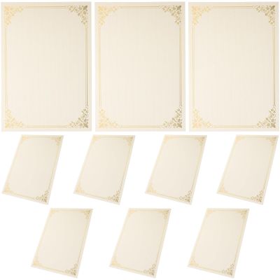 Luxshiny Certificate Paper for Graduation, 10 Sheets, Blank Diploma Certificates with Stylish Borders