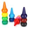 Cocoarm Finger Crayons, Paraffin, 12 Colors, Palm-Grip Toddler Crayons, 3D Rotating, Stackable, Ages 3+ view 3