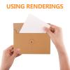 Toddmomy 20-Piece Brown Kraft Paper Envelopes with Wrap Closure, Retro Style view 4