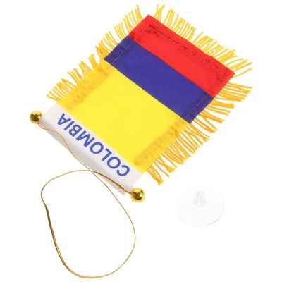 SHINEOFI Car Hanging Flag with Tassels, UV-Resistant, Double-Sided