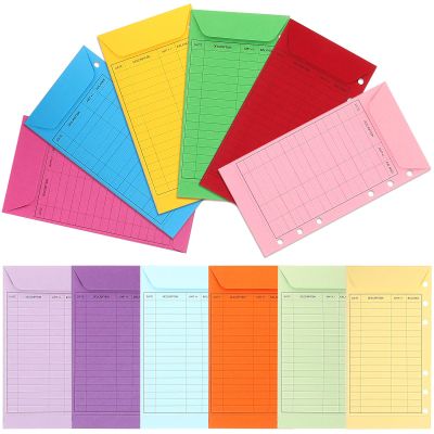 VICASKY 12-Piece Colorful Paper Budget Envelopes for Cash Budgeting and Budget Binder Accessories