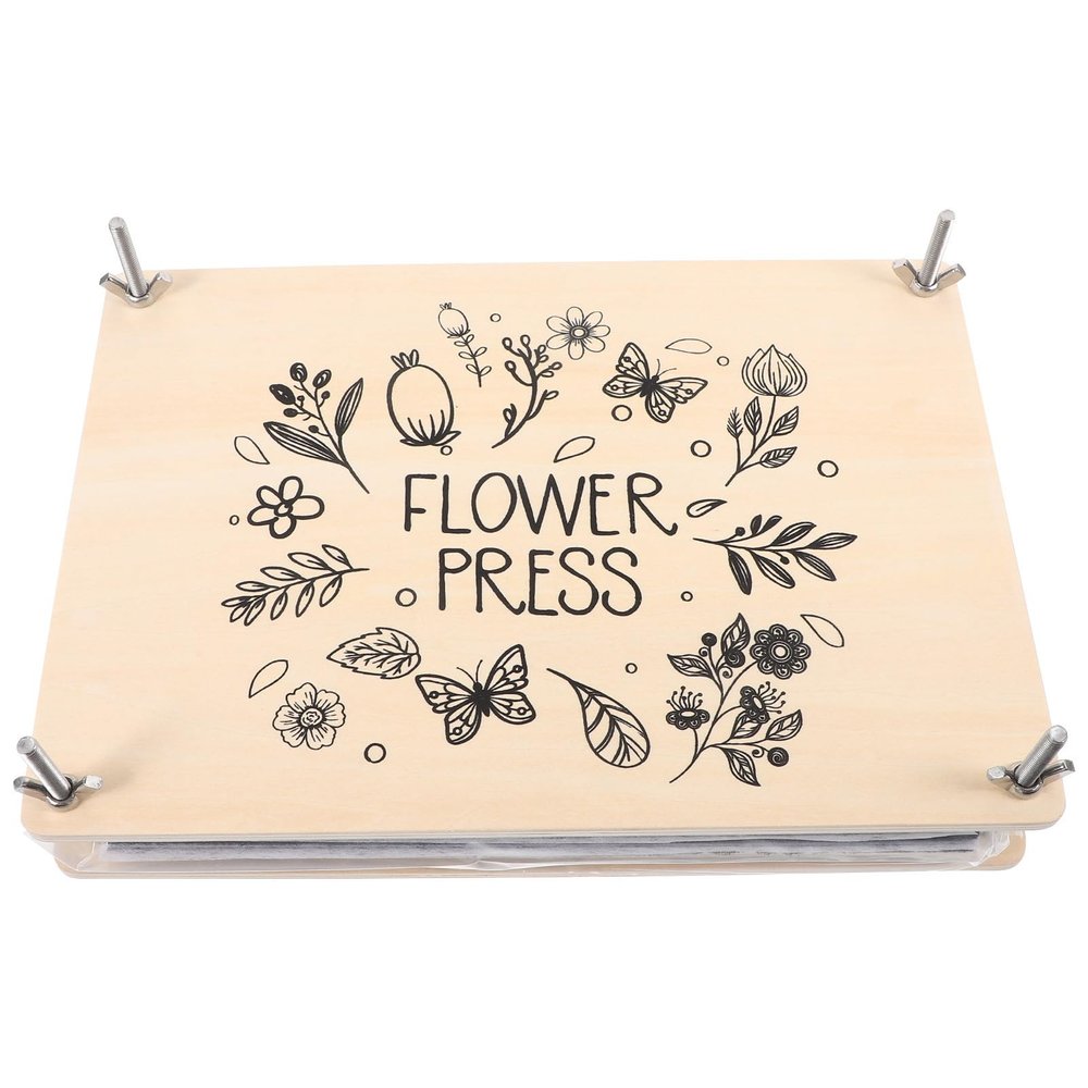 Professional Wooden and Metal Flower Press Set