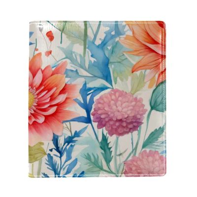 Floral Reusable Book Cover for 24.9 x 27.9 cm Notebooks