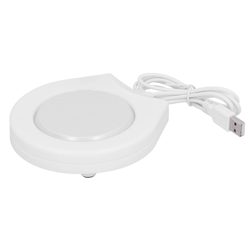Ausla USB Coffee Cup Warmer, ABS and Iron Heating Coaster, Keeps Drinks at 140–158°F, Compact 4.5 x 4.5 in Pad for Office, Desk, Home, Travel, Coffee, Tea, and Milk